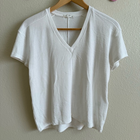rag & bone Tops - Rag & Bone White V-Neck Women's Top Size XS